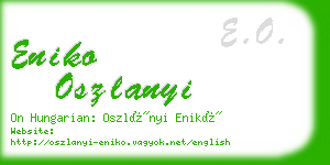 eniko oszlanyi business card